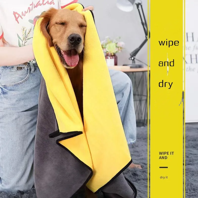

Pet Bath Towels Quick-drying Soft Fiber Towels Water-absorbent Bath Towel Convenient Shop Cleaning Towel Dog Accessories