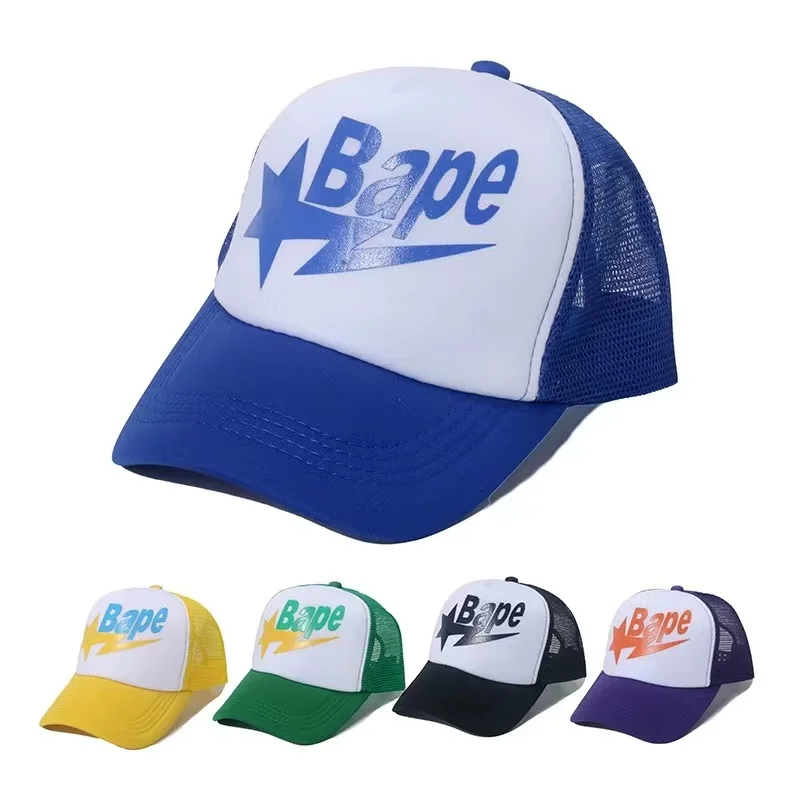 

Новинка 2023, модная кепка Bape, женская летняя Солнцезащитная крутая спортивная бейсболка в стиле хип-хоп, кепка для вождения, езды на велосипеде, путешествий, улицы, рок