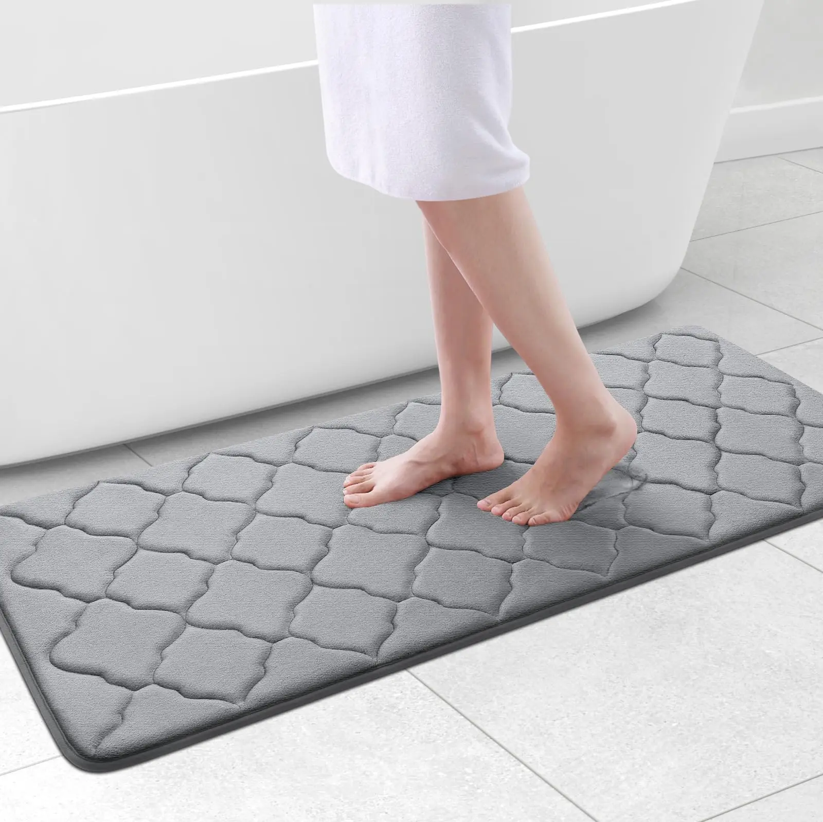 

Olanly Bath Mat Rug Machine Wash Dry Cozy Memory Foam Ultra Soft Bathroom Rug Thick Bath Mat For Bathroom Floor Tub And Shower