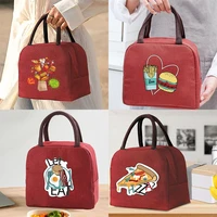 portable lunch bag cooler thermal insulated tote zipper travel picnic food container bags for work lunch box food series