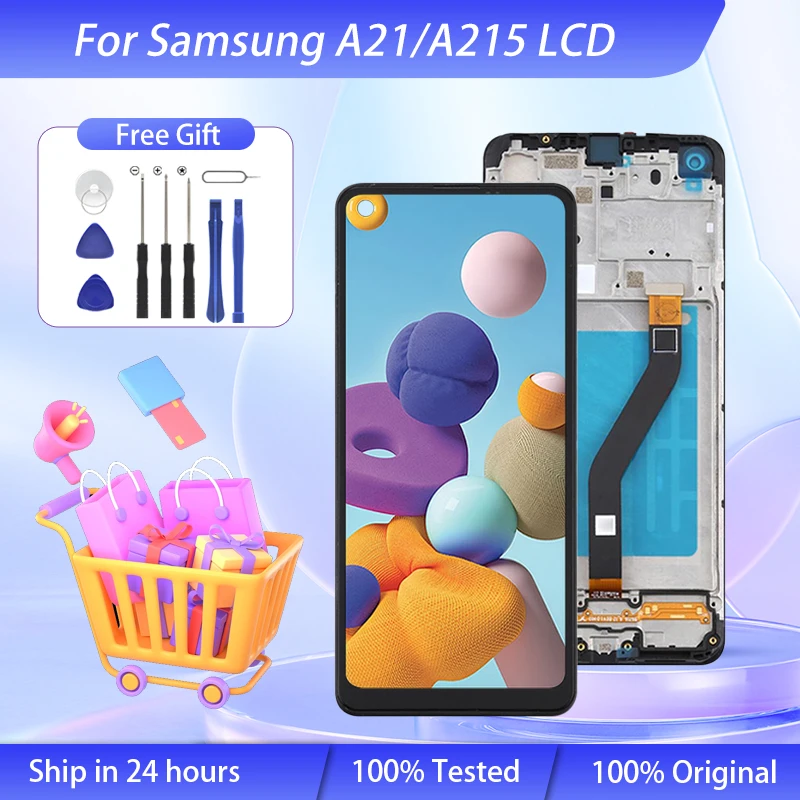 

1Pcs A215 Display For Samsung Galaxy A21 Lcd Touch Screen Digitizer Glass Assembly A215F A215U Assembly Free Shipping