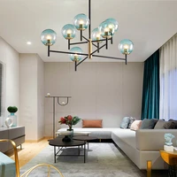 deyidn modern nordic black chandelier lighting led edison indoor light fixtures bulbs lamp ac110 220v living room decoration