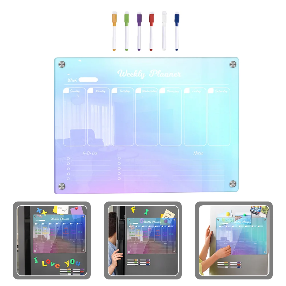 

Refrigerator Message Board Small Dry Erase Boards Fridge Magnet Magnetic Acrylic Planning Handwriting Pens