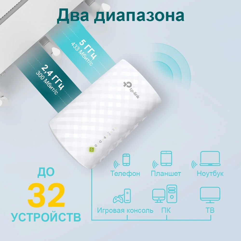 Повторитель Wi-Fi сигнала TP-Link RE220 AC750 |