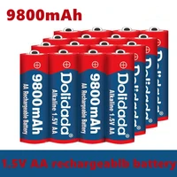 free shipping100 brand aa rechargeable battery 9800mah 1 5v new alkaline rechargeable batery for led light toy mp3