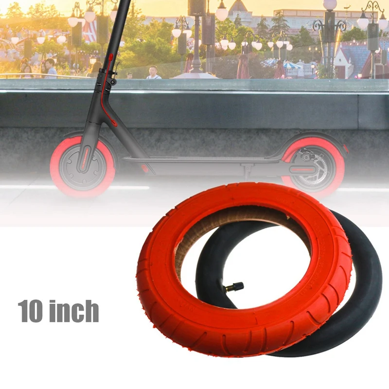 

2 Pcs for XiaoMi Mijia M365 Pro 10 Inch Electric Scooter Tire 10 x 2 Inflatable Solid Tire Inner Tube for Wanda Tires