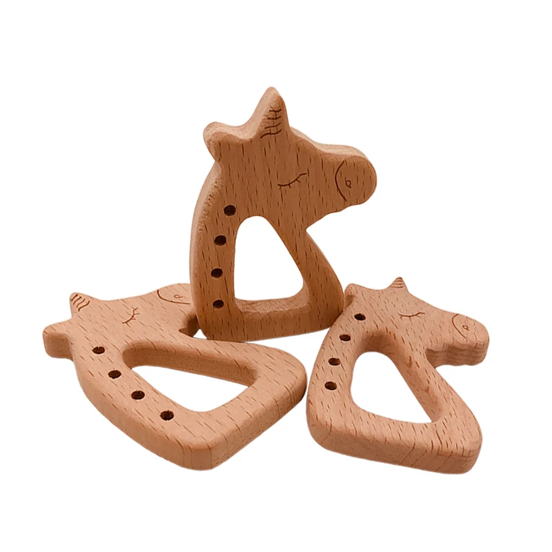 ABCPICK 10 шт. деревянный прорезыватель животные буко прорезывание зубов