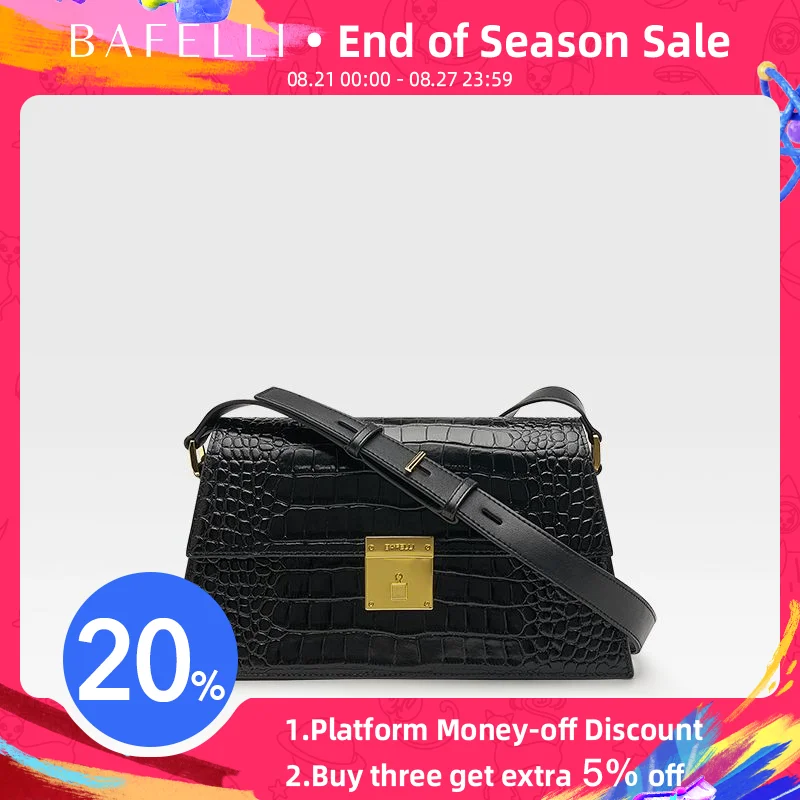 

BAFELLI 2023 WOMEN'S NEW HANDBAG RETRO VINTAGE STYLE GENUINE LEATHER FASHION BUSINESS SHOULDER CROSSBODY CASUAL BAG CAPACITY