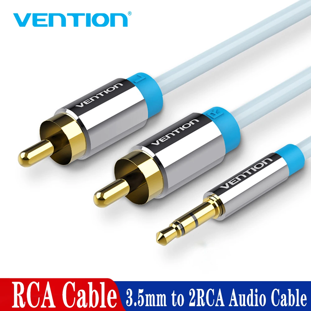 

Vention 2RCA Cable HiFi Stereo 2RCA to 3.5mm Audio Cable 1m AUX Jack 3.5 Y Splitter for Amplifiers Audio Home Theater Cable RCA