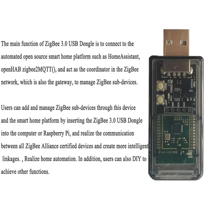 ZigBee 3.0 ZB-GW04 USB-ключ Беспроводной анализатор шлюза Zigbee Zigbee2MQTT Захват USB-интерфейса ZHA