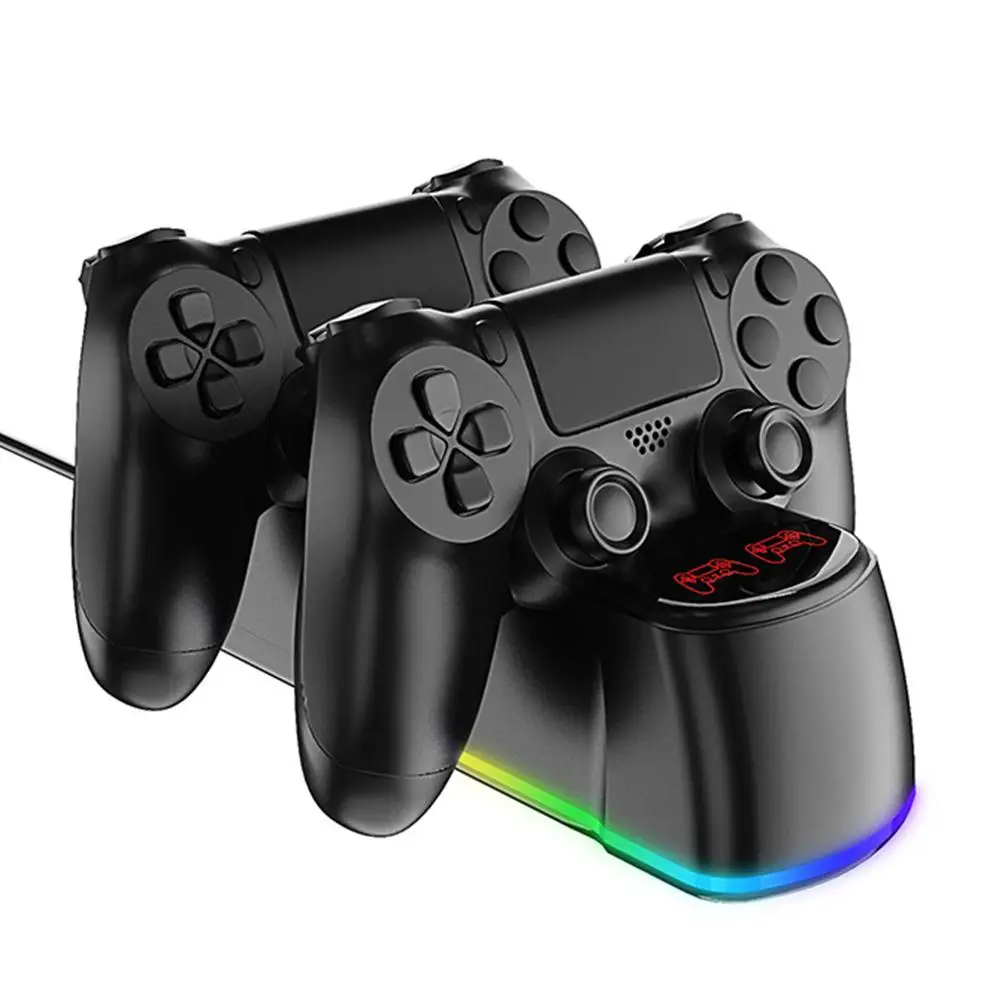 Для контроллеров PS4 подставка для зарядки игровой консоли контроллера двойная