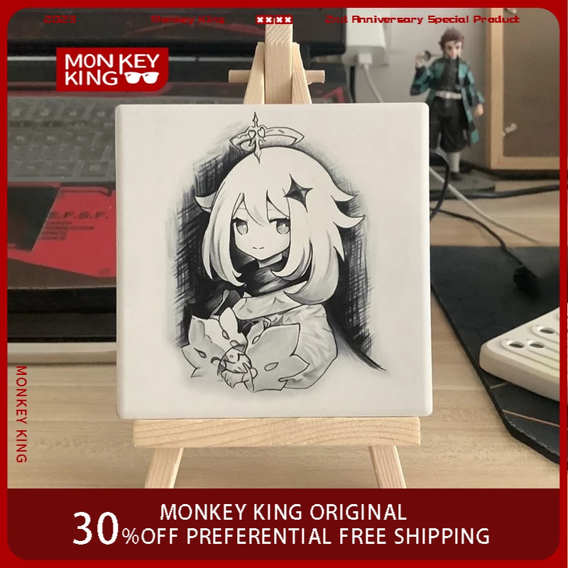 Genshin ударная фигурка Paimon Портретные игрушки 10 см ПВХ версия Q Мини Милая модель