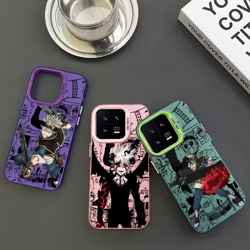 Аниме Черный клевер Asta для Redmi Note 13 12 11 10 E Pro Plus Max S 4G искусственный цвет