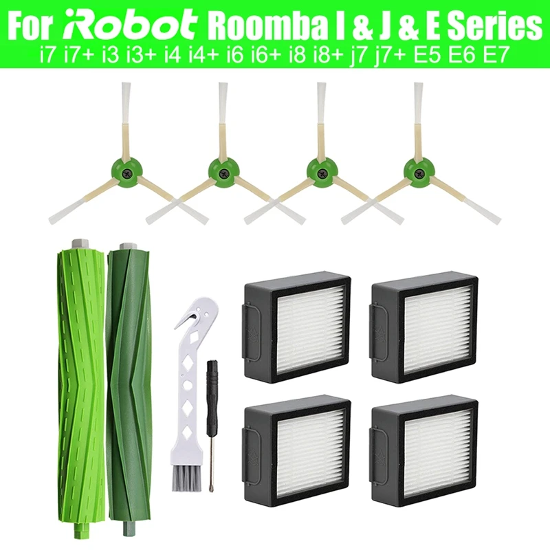 

Сменные детали для Irobot Roomba I7 I4 I6 I8 J7 E5 E6 E7, фильтр НЕРА, основная и боковая щетки