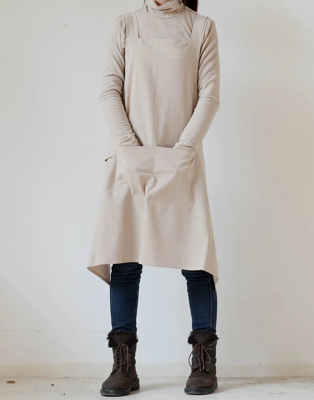 

New Japanese Minimalist Gardening Men and Women Cotton and Linen Apron Retro Home Bib Kitchen Accessories Barista Chef Apron