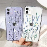 for funda iphone 12 pro max case iphone 11 pro 13 pro max 12 mini 6s 7 8 plus xs max x xr se 2020 flower clear tpu phone cover