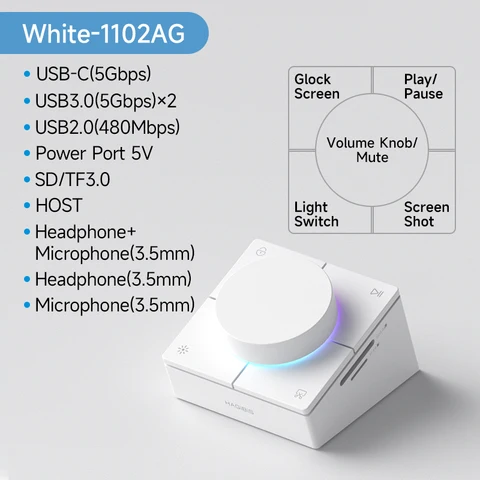 Hagibis USB C концентратор с кнопками быстрого доступа для Macbook