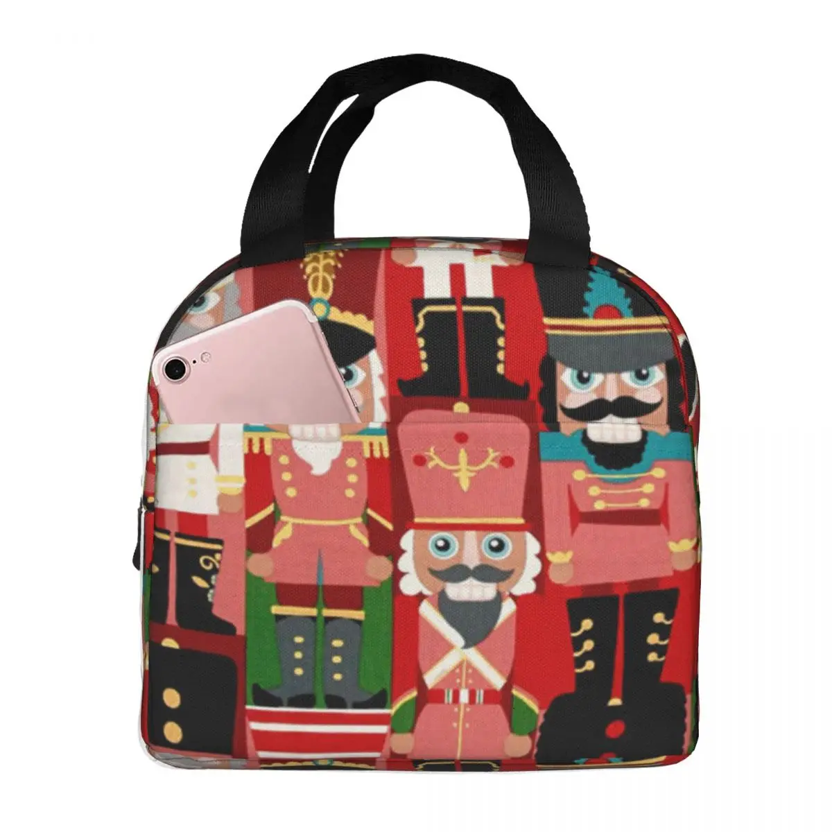 

Nutcracker Portable Insulated Oxford Lunch Bag Reusable Lunch Box Lunch Organizer Thermal Cooler Tote Bag