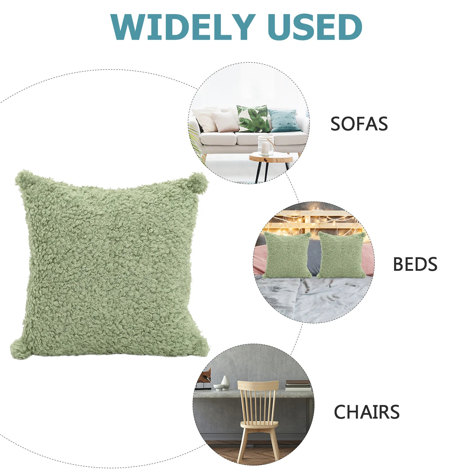 

Pillow Pillowcase Case Covers Throw Cover Cases Cushion Square Sofa Home Delicate Reliable Fleece Farmhouse Car Fluffy Sherpa