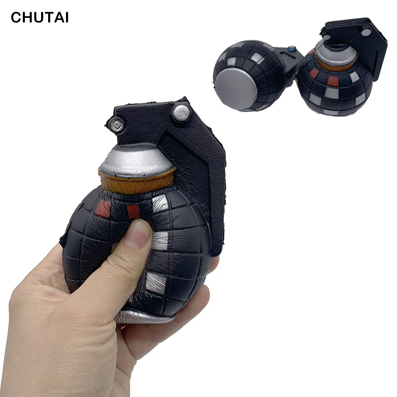 

Kawaii black grenade PU Squeeze Toys Slow Rising Cream Scented Stress Reliever Squishy Fidget Toy For Kids Boys Gift