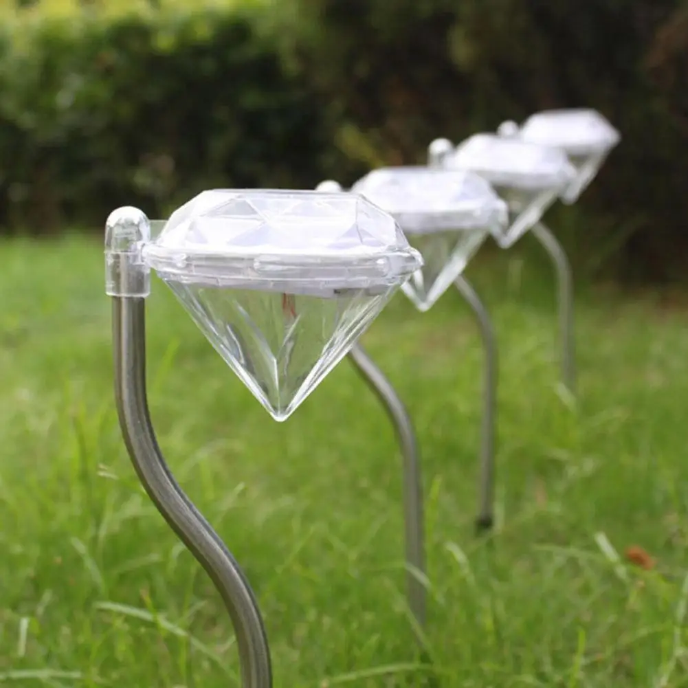 

1Pc Diamond LED Solar Garden Light Outdoor IP65 Waterproof Solar Stake Lamp Lawn Landscape Lamp For Path Patio Yard Decorat R0U6