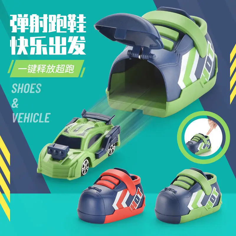 

Creative Catapult Car Toys Ejection Super Racing Car Ejection Running Shoes Inertia Vehicle Competitive Toys for Children