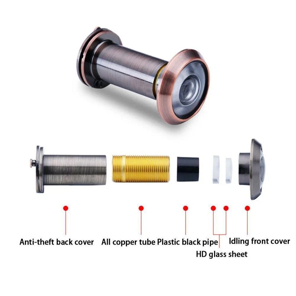 Дверной глазок с широким углом обзора 180-220 градусов конфиденциальная крышка
