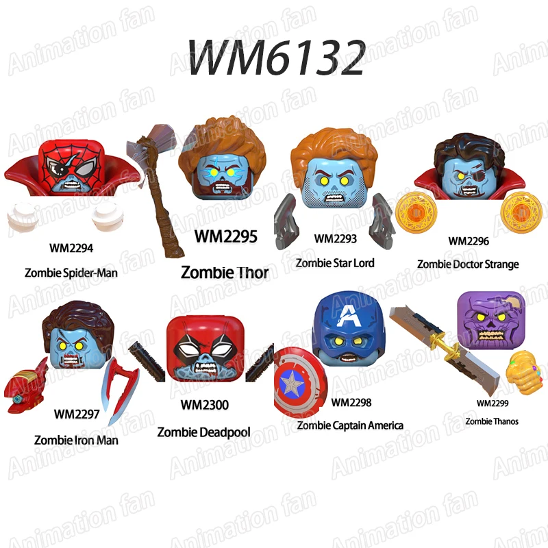 Экшн-фигурки зомби Мстители марви строительный блок Тор звезда властелин танос