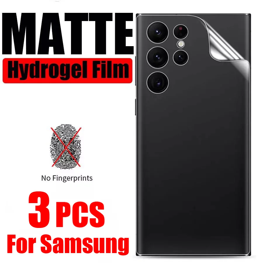 

3 шт. матовая Гидрогелевая пленка для Samsung S23 S22 S21 S20 Ultra FE S8 S9 S10 Plus, Защита экрана для Note 8 9 10 20, задняя пленка