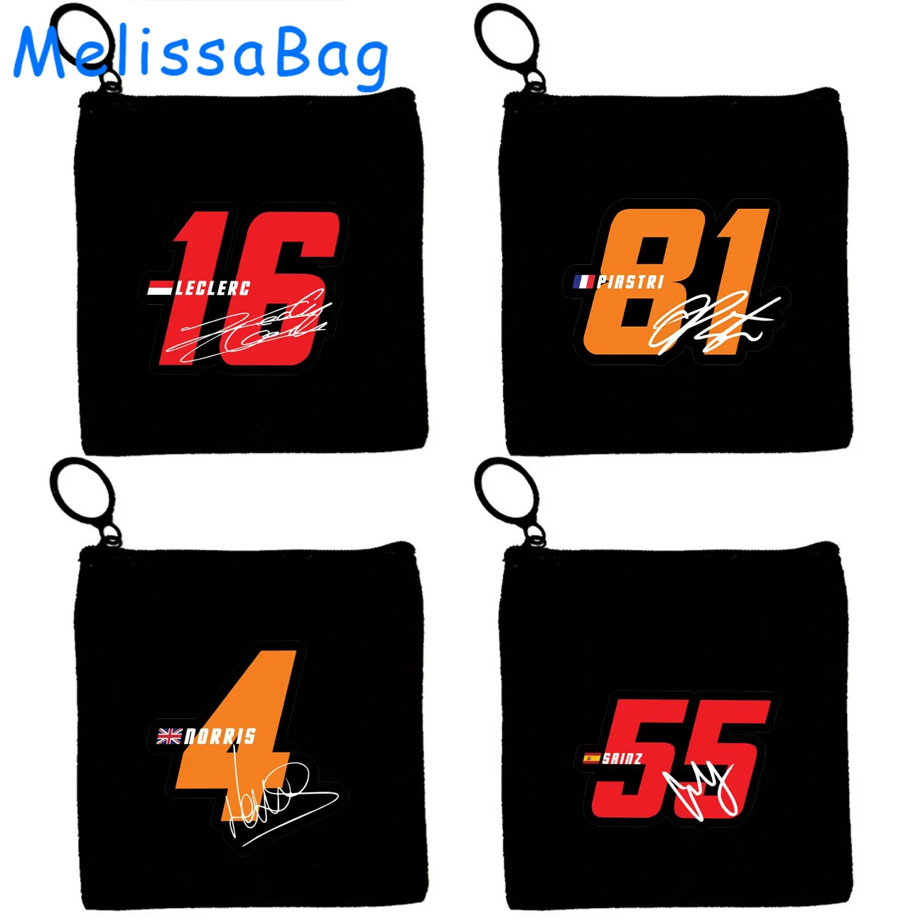 Холщовый кошелек для мелочи F1 Racer с номером и надписью рисование Норрис 4 Фернандо
