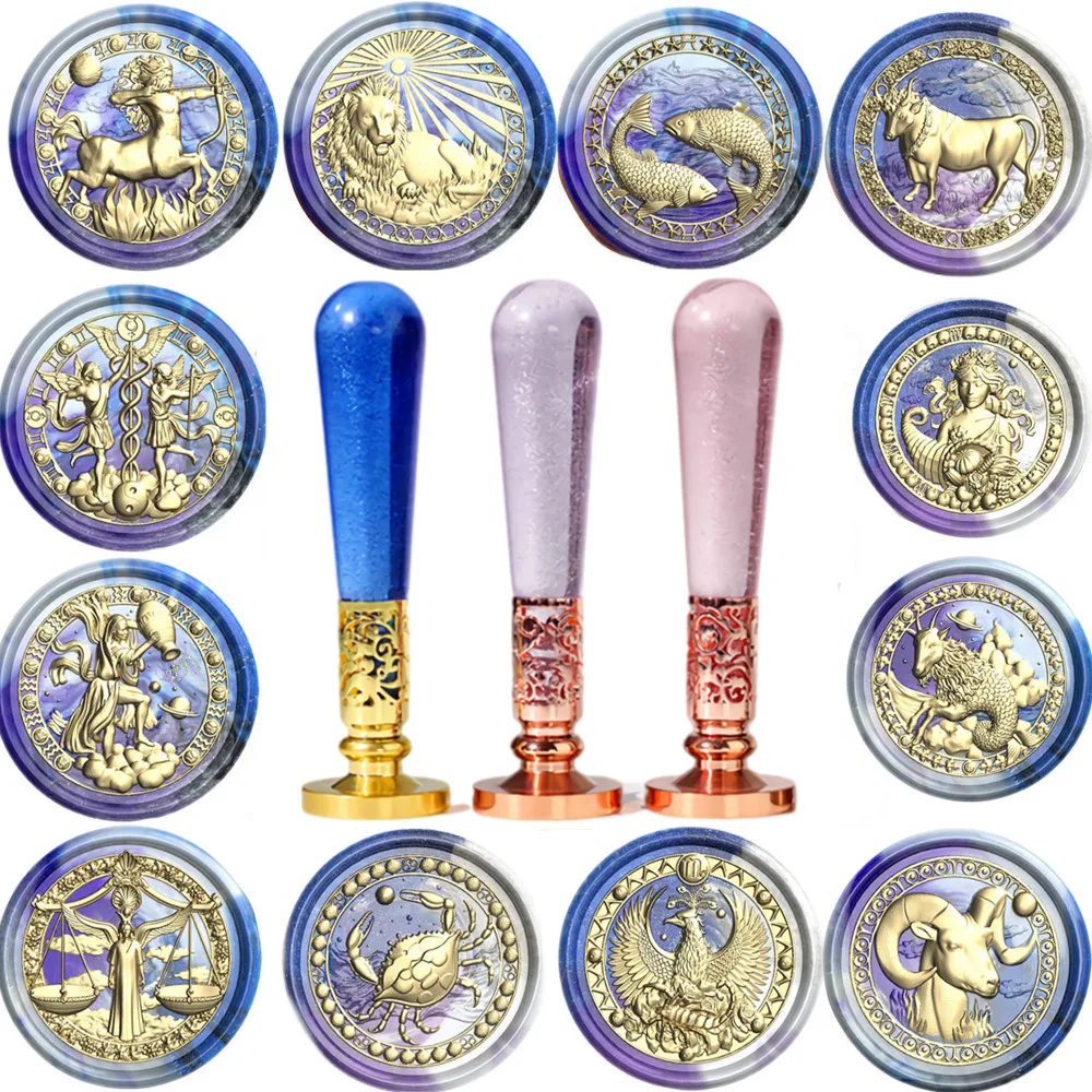 Штампы и штампы 2022 сделай сам штамп для гороскопа 3 см Лев Водолей весы дева 3D