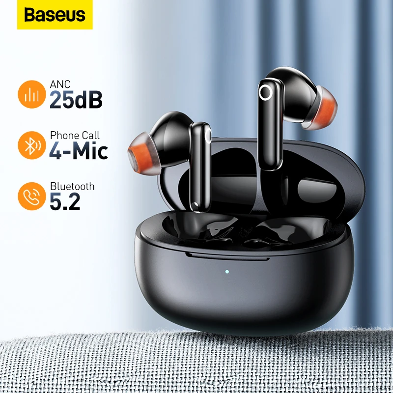 

Baseus Bowie M1 ANC Wireless Earphone Bluetooth 5.2 25dB Active Noise Cancellation 4-mics ENC Wireless Headphone HiFi TWS Earbud