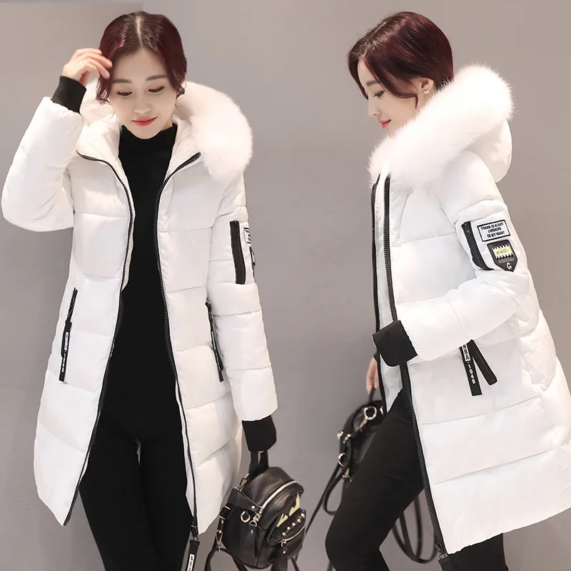 Women's 2020 new winter Korean slim down middle long thickened