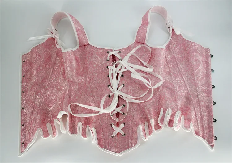 Женский винтажный Готический корсет-бюстье с бретельками и стальными косточками