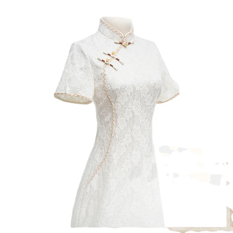 

Chinese cheongsam women's young style retro lace modified dress of the Republic of China style, new in spring 2023