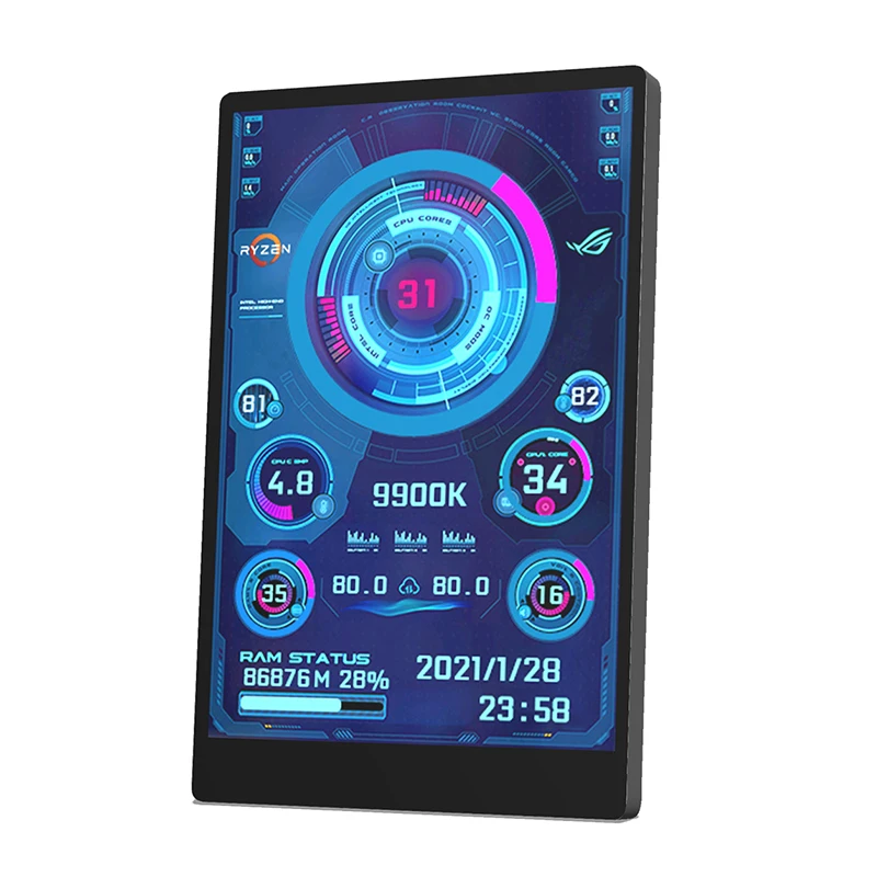 Polegada Ips Tipo-c Tela Secundária Monitor de Computador Faça Você Mesmo Usb-tipoc Tela Secundária para Windows Built-in Software 3.5
