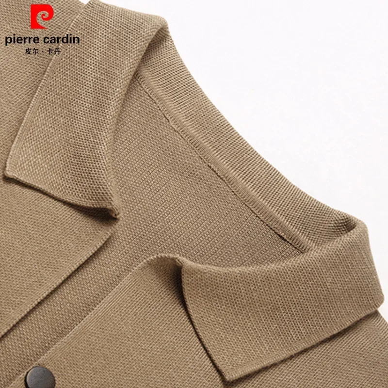 Peir Cardigan Knitted Jacket Men's Loose Casual Long Sleeve Thin Flip Collar Autumn Outerwear Pullovers Male Fashion Top