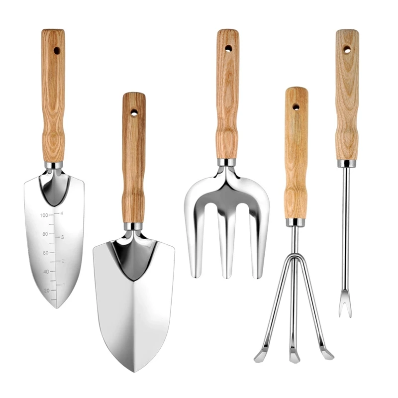 

Садовый набор инструментов, сверхмощный садовый набор из нержавеющей стали, ручной мастерок для пересадки, мастерок и культиваторов, чистк...