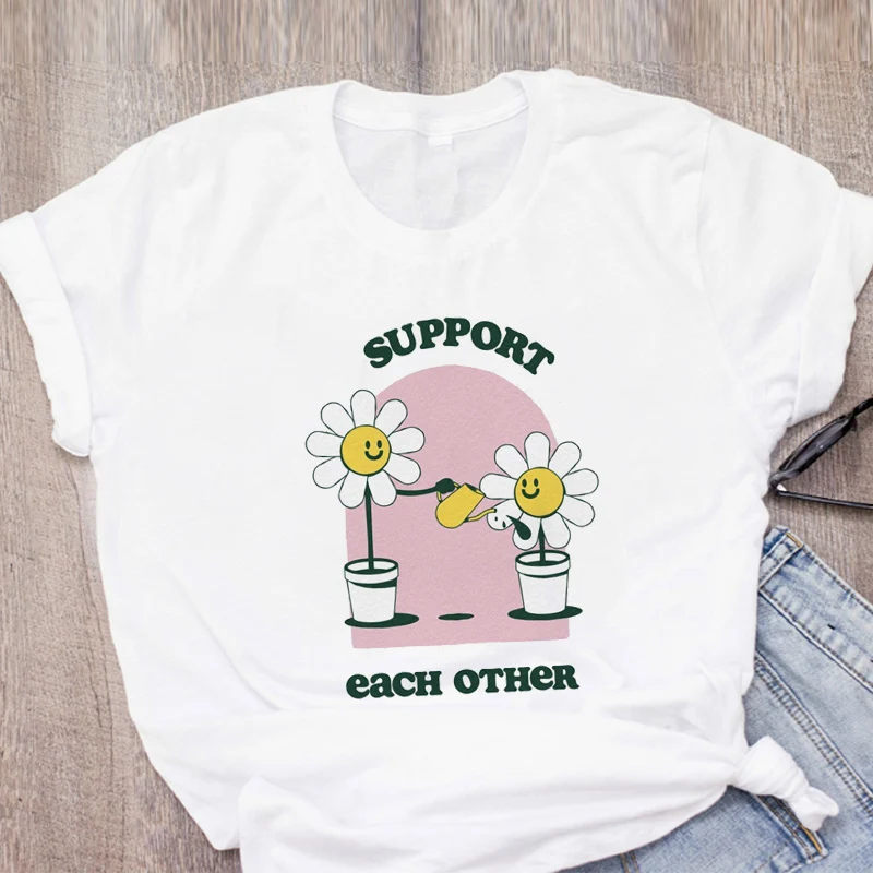 

Short Sleeve Sweet Girl Simple Versatile Style Casual Top Print T-shirt Fashion Summer Women's T-shirt Cartoon Pattern T-shirt