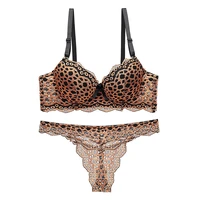 female lingerie leopard sexy lace women bras panties sets bralette g string underwear for women bralette thongs suit ladies bra