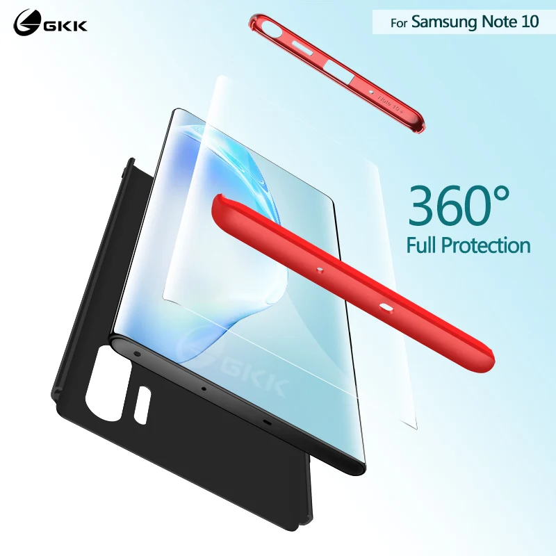 

GKK 3 in 1 Case for Samsung Galaxy Note 10 Plus Pro Case 360 Full Protection anti-knock Hard Cover for Samsung Note 10 plus Case