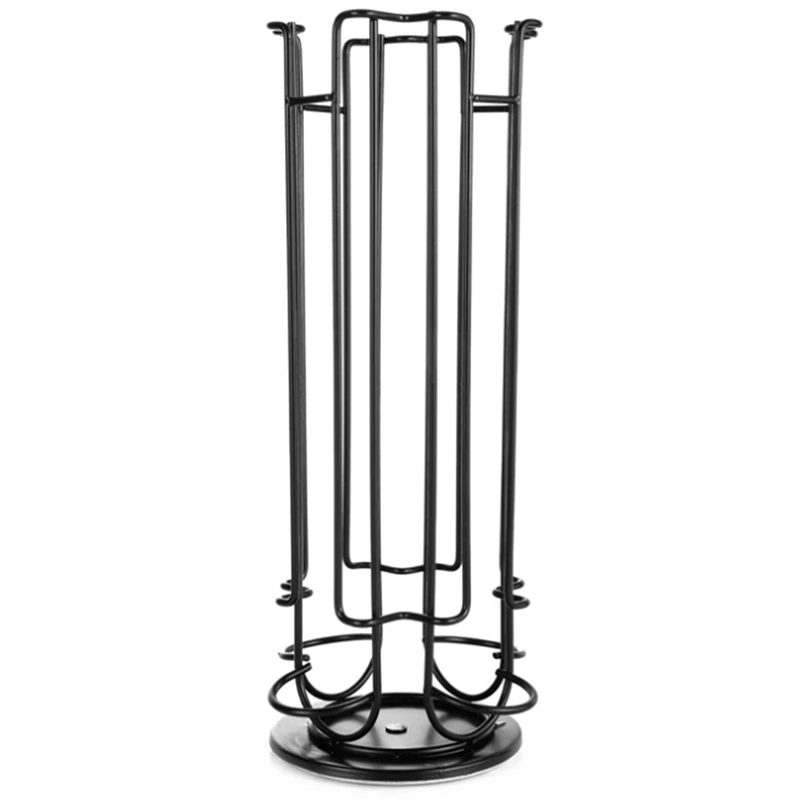 

Rotatable Coffee Pod Holder Holds 24 Coffee Capsules,Coffee Pod Organizer for Home Kitchen Office Coffee Bar in Black