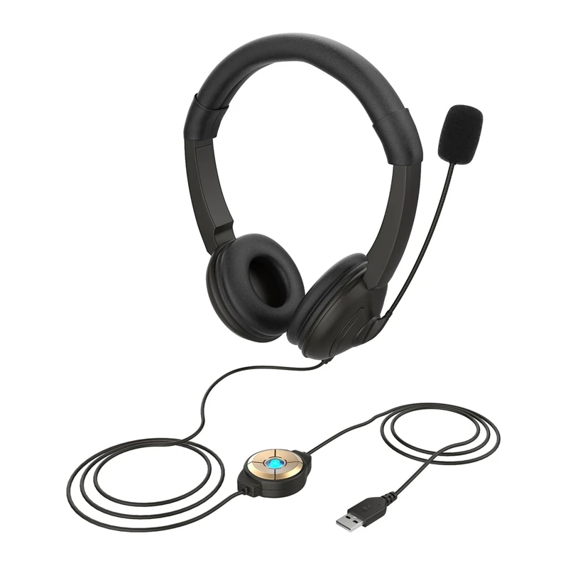 

OY359 Noise Cancelling USB Wired Headset Stereo Headset With Microphone Computer Game Head-Mounted Headset