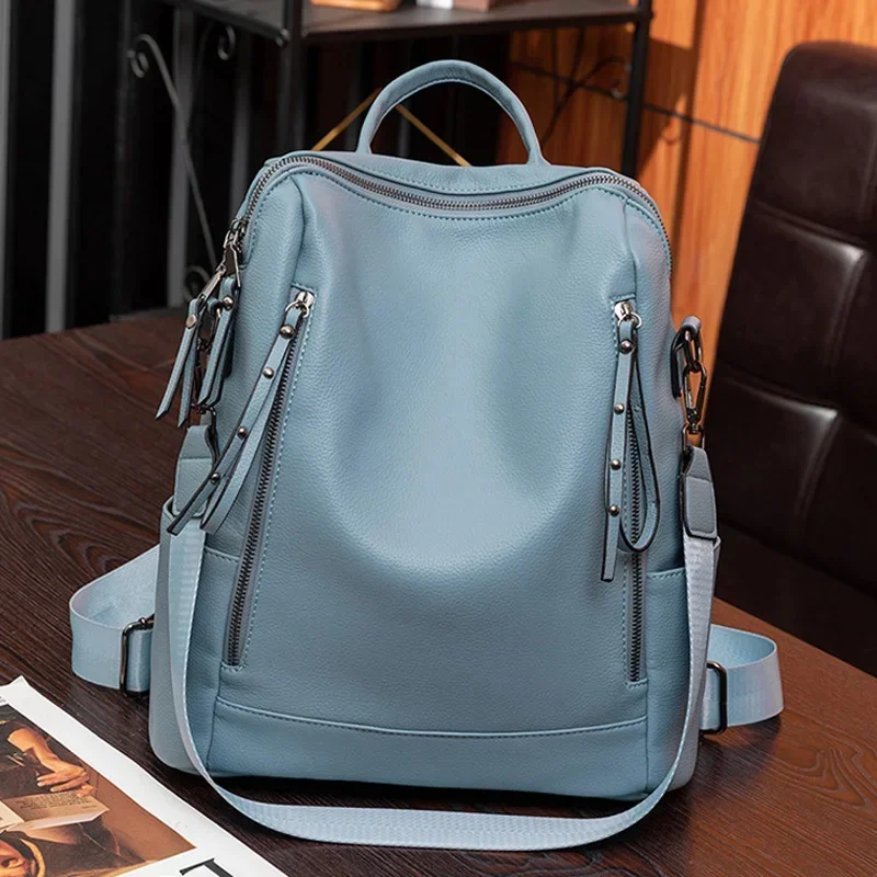 

School Travel Backpacks For Mochila Girls Leather Multifunction Women Designer Bagpack Bags High Backpack Quality Bags Shoulder