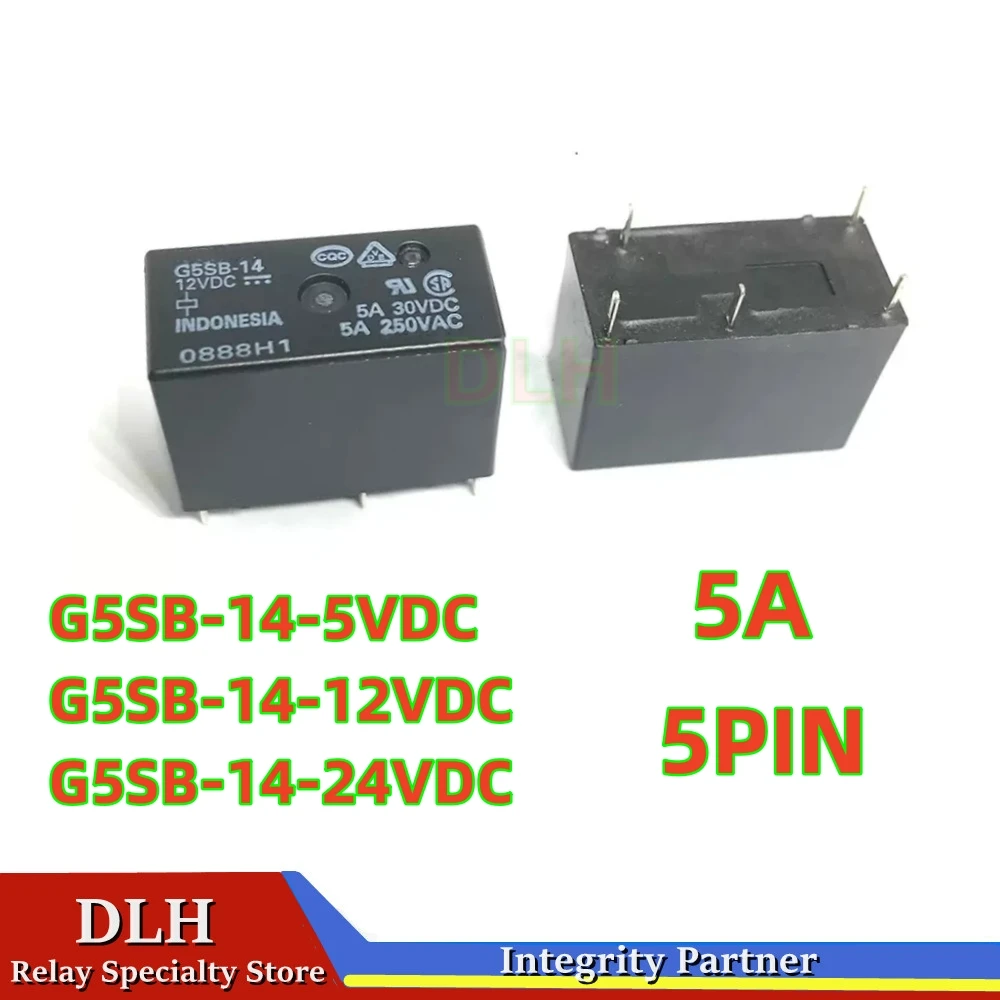 10 шт./лот 100% Новинка Φ 5A 5VDC 12VDC 24VDC