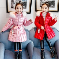 girls kids down coat jacket overcoat cotton 2022 light warm plus thicken winter sports teenager childrens clothing