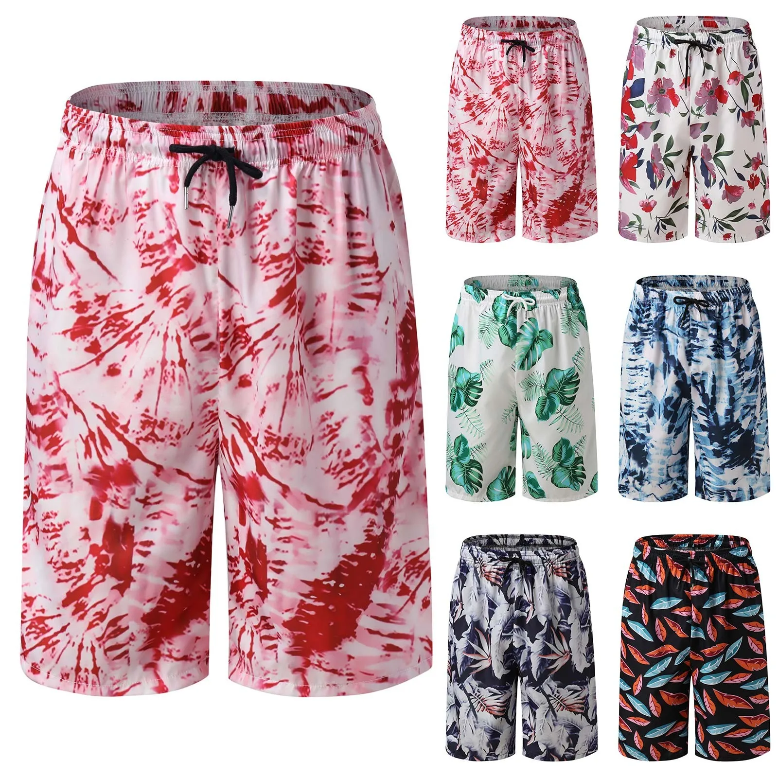 Мужские весенне-летние шорты для отдыха из полиерстера повседневные с