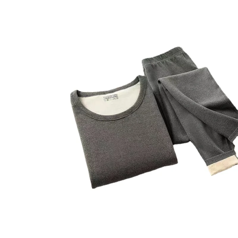 Men's Thermal Underwear Suit Couple's Pajama Double-sided Plus Velvet Winter Long Johns Thick Warm Women's Pajama Sets