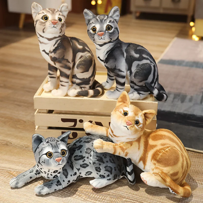 

Cute Creative Imitation Cat Animals Plush Toy 3D Stereo Stuffed Pillow Birthday Gifts Cushion Doll Gift For Children New 2022