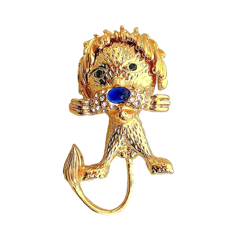 

High-end Animal Lion Brooch Alloy Crystal Rhinestone Lapel Pins for Women and Men Suit Shirt Corsage Brooches Vintage Jewelry